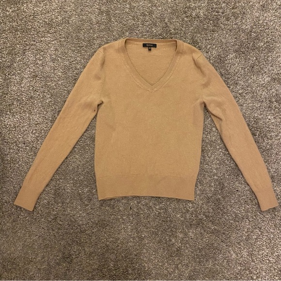 Quince 100% cashmere / Mongolian cashmere vneck sweater - Picture 2 of 7